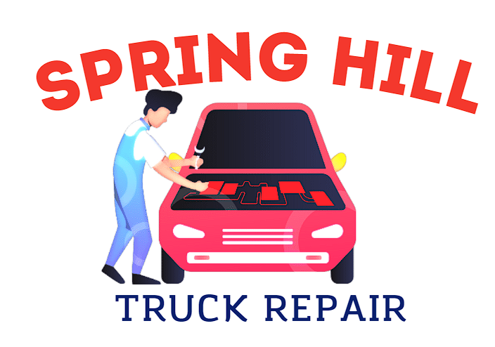 this image shows spring hill truck repair logo